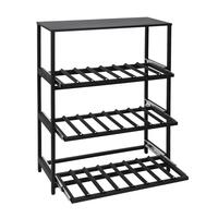 Product image for 'Metal Wine Rack BLACK PURE, Modell 14 with sliding shelves D 30 cm'