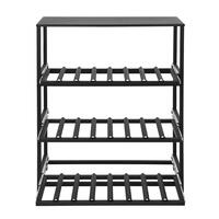 Product image for 'Metal Wine Rack BLACK PURE, Modell 14 with sliding shelves D 30 cm'
