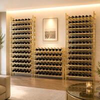 Product image for 'BLACK PURE metal wine rack for wall mounting'