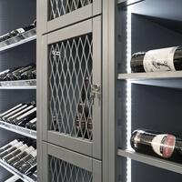 Product image for 'Wine rack system Piedmont, model 3 with mesh door, fir, anthracite'
