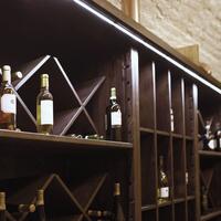 Product image for 'Wine rack system Piedmont, oak veneer, dark brown'