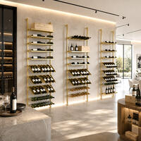 Product image for 'Metal wine rack system BLACK PURE VARIO for wall mounting,height adjustable,modular'