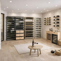 Product image for 'Metal Wine Rack System BLACK PURE in gold'