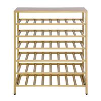 Product image for 'Metal Wine Rack BLACK PURE, Model 11 H 98 cm, gold'