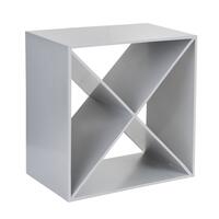 Product image for 'Wine rack cube CARRE silver gray'