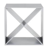Product image for 'Wine rack cube CARRE silver gray'