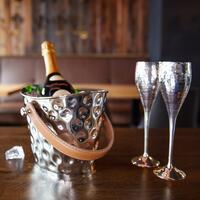 Product image for 'Wine/bottle cooler GILBERT, with leather handle, hammered'