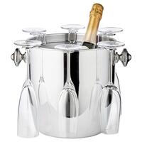 Product image for 'GENEVA bottle cooler with stand and holders for 6 glasses'