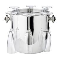 Product image for 'GENEVA bottle cooler with stand and holders for 6 glasses'
