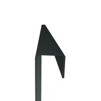 Product image for 'Metal sign for hanging H:42cm BLACK PURE PROFESSIONAL'