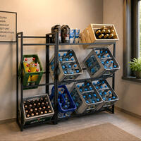Product image for 'Metal drinks crate rack, W 50 cm'
