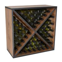 Product image for 'rack module with wooden X, country oak/anthracite edge'