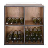 Product image for 'Module with 4 compartments country oak/anthracite edge'