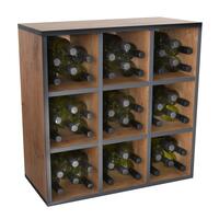 Product image for 'Module with 9 compartments country oak/anthracite edge'