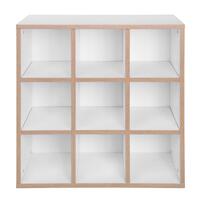 Product image for 'Module with 9 compartments alpine white/natural oak edge'