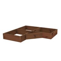 Base for corner module, pine wood brown stained