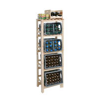 Product image for 'Beverage crate rack for 4 - 8 crates with cover plate, natural pine'