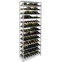 Metal Wine Rack BLACK PURE, Model 1, silver