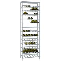Product image for 'Metal Wine Rack BLACK PURE, Model 2, narrow, silver'