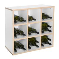 Product image for 'Module with 9 compartments alpine white/natural oak edge'