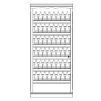 Piedmont wine rack system, model 7, acrylic/fir, white with light brown veneered alder edge