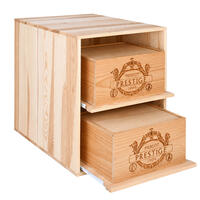 Wine Rack 60 cm, 2 sliding shelves, depth 60 cm