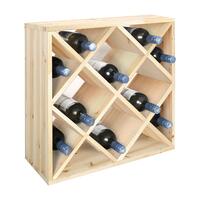 Product image for 'Wine rack 50 cm, module diamond shaped inserts, nat.'