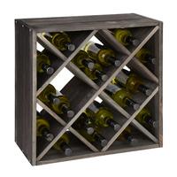 Product image for 'Wine rack 52 cm, diamond shaped inserts, brown'