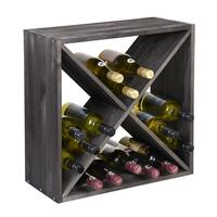 Product image for 'Wine rack 52 cm, module X-Cube brown stained'