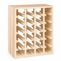 Wine rack 60 cm, module QUADRI narrow, untreated pine