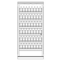 Wine rack system Barolo, fir wood, model 9, light brown