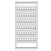 Wine rack system Piedmont, fir wood, model 9, walnut/ medium brown