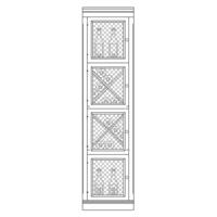 Wine rack system Piedmont, model 3 with mesh door, fir, anthracite
