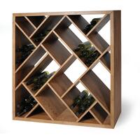 ZEUS wine rack, oak wood stained brown
