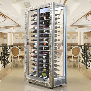 Wine cooling cabinets TECA VINO, silver