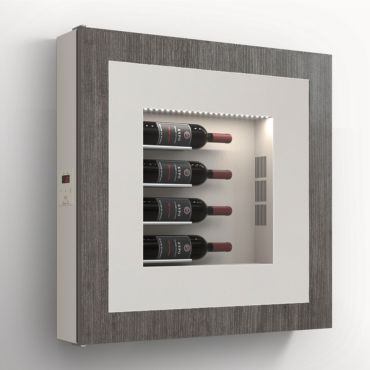 Climatised wall wine rack for 4 bottles, model 3