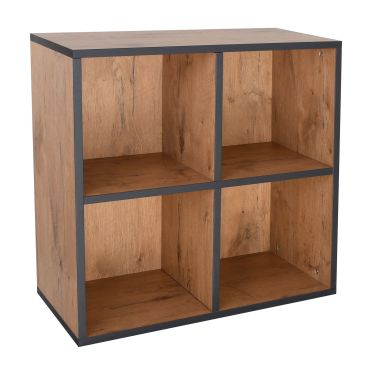 Module with 4 compartments country oak/anthracite edge