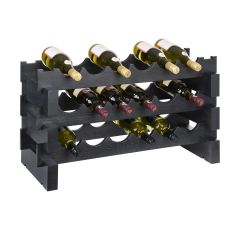 Wooden wine rack CASANOVA, slate, 75 cm width