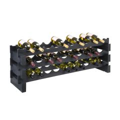 Wooden wine rack CASANOVA, slate, 114 cm width