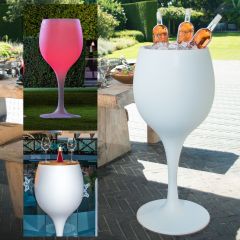 Designer Wine Chiller, with or without LED lighting, bar table model , H 110 cm