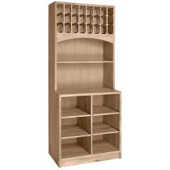 Wine rack PRESTIGE 6, brown stained oak