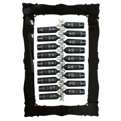 Wine rack ELBA black, acrylic frame incl acrylic wall rack