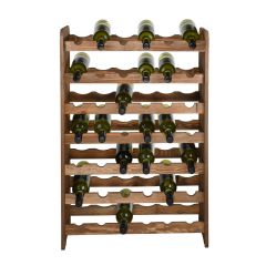Wooden wine rack OPTIPLUS, model 1, brown stain