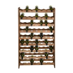 Wooden wine rack OPTIPLUS, model 3, brown stain
