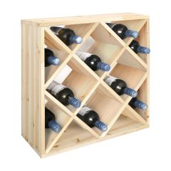 Wine rack 50 cm, module diamond shaped inserts, nat.