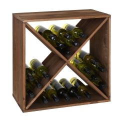 Wine rack 60 cm, module X-CUBE, brown