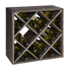 Wine rack 52 cm, diamond shaped inserts, brown