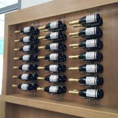 Wall wine rack VisioRack® made of metal, for horizontal storage