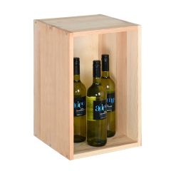 Wine rack module VENETO, natural wood