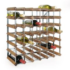 Modular wine rack system TREND for 42 bottles, dark brown